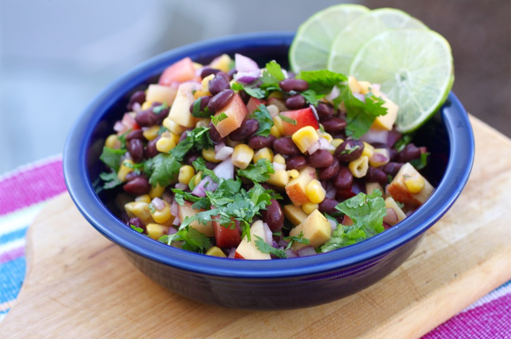 Corn, Black Bean and Stone Fruit Salad With Cilantro