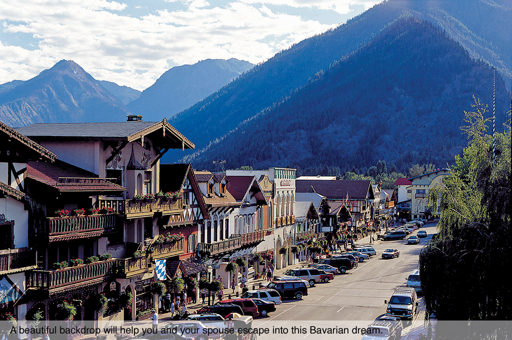 A beautiful backdrop will help you and your spouse escape into this Bavarian dream.