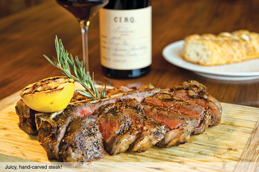 Juicy, hand-carved steak!